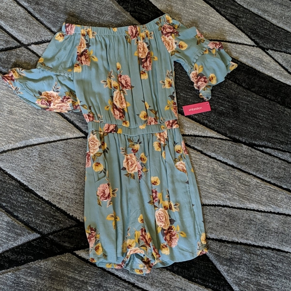 NWT Off the should romper (xhilaration)